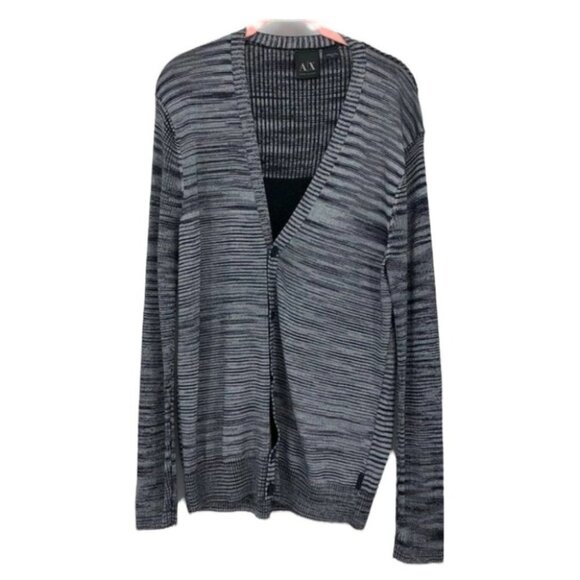 Armani Exchange Sweaters - Armani Exchange grey purple space dye button front rayon cardigan